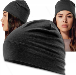 Czapka sportowa beanie UNISEX z wełny merynosów 100% - cienka - czarna -  Beechfield  