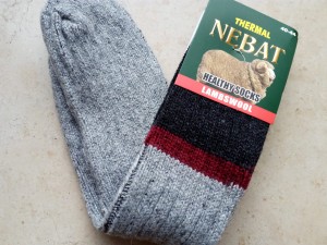 Skarpety rozgrzewające wełniane  (80%) THERMAL - rozm. 40-44 - szare WZÓR 31  - prod. Nebat