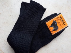 Skarpety rozgrzewające wełniane  (99%) THERMAL - rozm.  43-46 czarne  - prod. Nebat