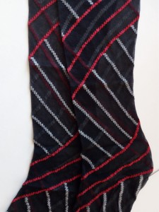 Rajstopy BOOGIE czarne wzór czerwono-szary -  Bellatrix 