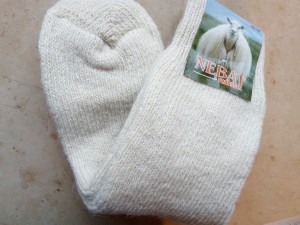 Skarpety rozgrzewające wełniane  (85%) THERMAL - rozm.  35-38 kremowe  - prod. Nebat 