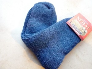 Skarpety rozgrzewające wełniane (80%) THERMAL - rozm. 40-44 granatowy jeans - prod. Nebat