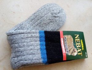 Skarpety rozgrzewające wełniane  (80%) THERMAL - rozm. 40-44 - szare WZÓR 91  - prod. Nebat  