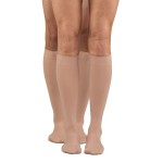 Podkolanówki przeciwżylakowe uciskowe II klasy kompresji - ucisk 23-32 mmHg - włókno Q-skin® - UNISEX - beżowe i czarne - prod. Albert Andrè   