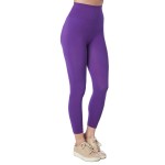 Legginsy getry do jogi i nnych aktywności sportowych - modelujące, wysoki stan - fioletowe - prod. BeautySAN 