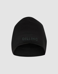 Czapka sportowa UNISEX z wełny merynosów 100% - cienka - czarna - prod. DILLING     