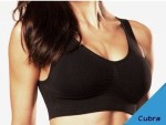 Biustonosz - top sportowy bezszwowy mocno podtrzymujący - CZARNY - prod. CzSalus